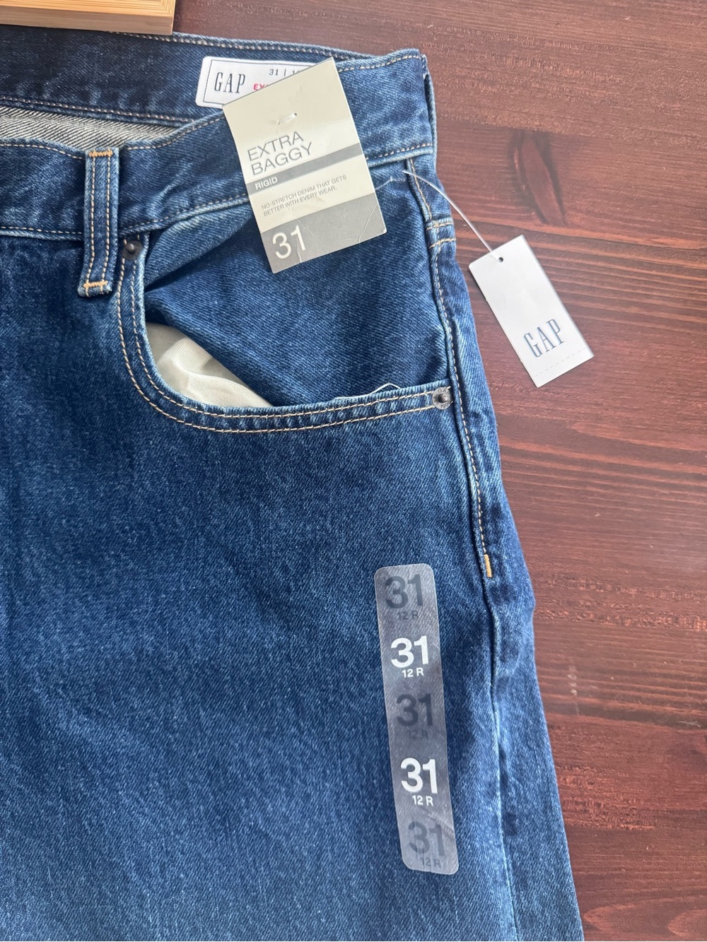 Gap 1996 The Hailey Extra Baggy Jean in Medium Indigo - Size 31 - Picture 4 of 9